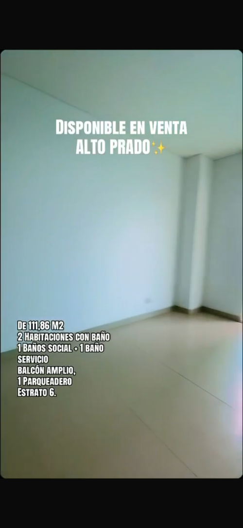 Apartamento de 2 alcobas en venta en Altos Del Prado, Barranquilla, 112 m² · foto 4 de 5