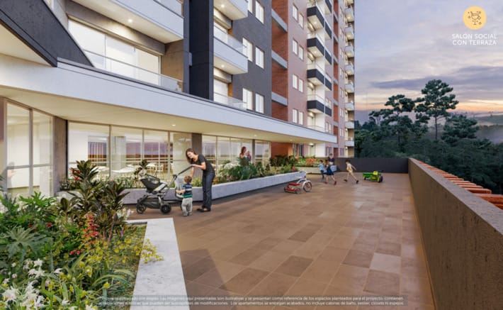 Apartamento de 3 alcobas en arriendo en Rionegro, 59 m² · foto 8 de 22