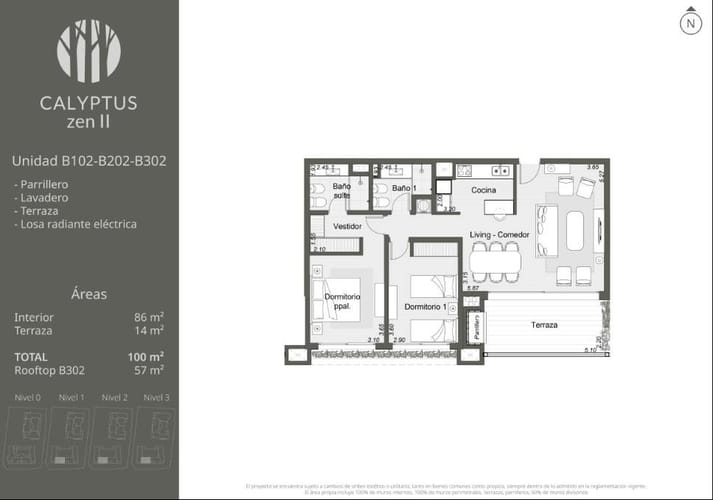 Alquiler Apartamento 2 dormitorios Calyptus Zen II Barrio Parques Carrasco Seguridad · Photo 7