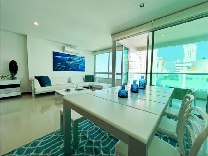 Apartamento de 2 alcobas en arriendo en Castillogrande, Cartagena, 104 m² · foto 5 de 12
