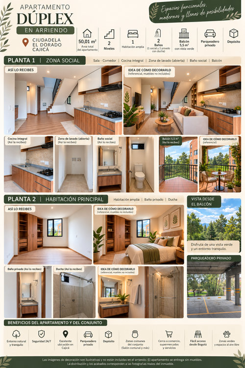 Apartaestudio en arriendo en Centro, Cajicá, 51 m² · foto 9 de 13