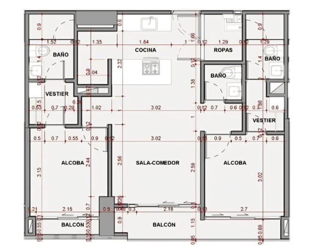 Apartamento de 2 alcobas en venta en Ciudad Del Río, Medellín, 71 m² · foto 6 de 6
