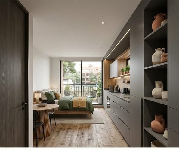 Apartaestudio en venta en Chico Norte, Bogotá, 31 m² · foto 2 de 10