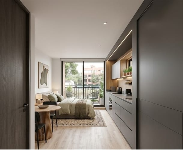 Apartaestudio en venta en Chico Norte, Bogotá, 31 m² · foto 4 de 10