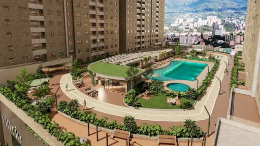 Apartamento de 2 alcobas en venta en Jardines, Envigado, 62 m² · foto 6 de 6