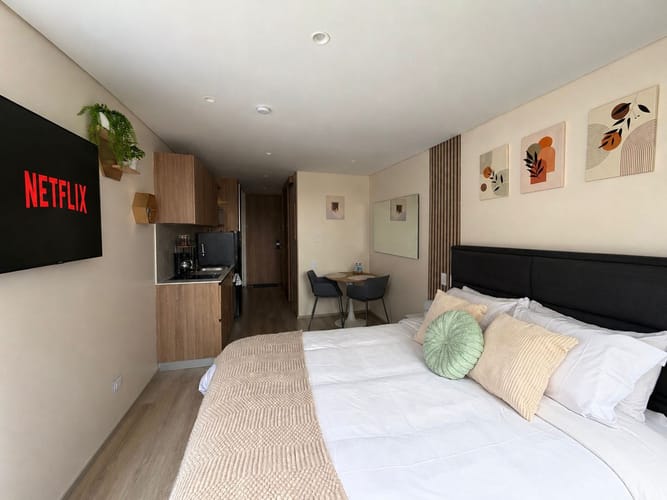 Apartaestudio en arriendo en Chico Norte, Bogotá, 26 m² · foto 1 de 16