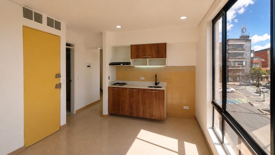 Apartaestudio en arriendo en Galerias, Bogotá, 33 m² · foto 2 de 12