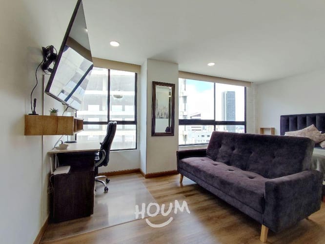 Apartamento de 1 alcoba en arriendo en Las Nieves, Bogotá, 33 m² · foto 1 de 24