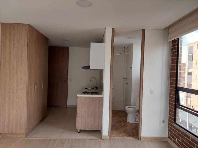 Apartaestudio en arriendo en Quinta Paredes, Bogotá, 23 m² · foto 4 de 14