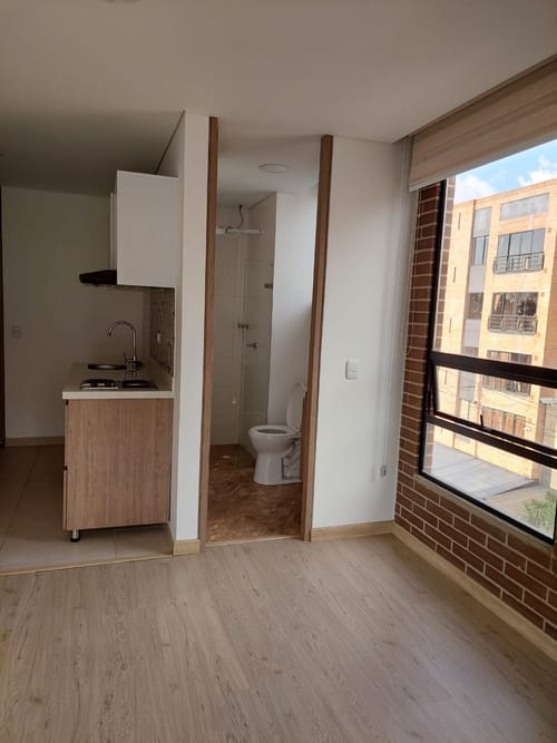 Apartaestudio en arriendo en Quinta Paredes, Bogotá, 23 m² · foto 2 de 14