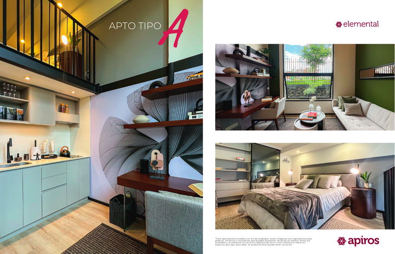 Apartamento de 1 alcoba en venta en Modelia Occidental, Bogotá, 22 m² · foto 2 de 3