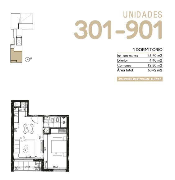 Venta apartamento 1 dormitorio al frente Cordón Sur - Ansicht 2