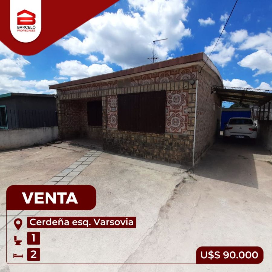 Casa 2 dorm. en Cerdeña esq. Varsovia barrio Punta de Rieles US90000