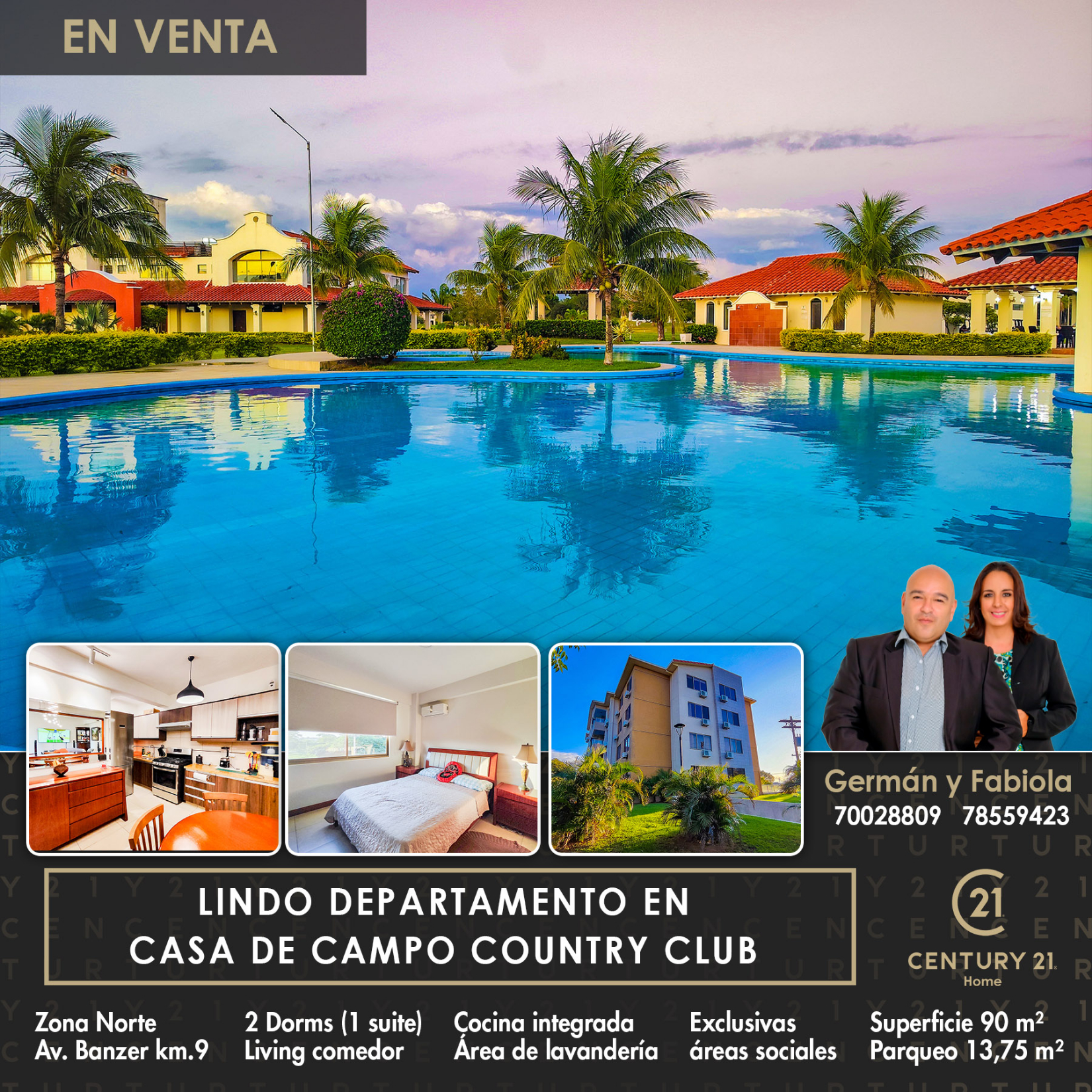 Departamento De 3 Dorm En Venta,cond Casa De Campo