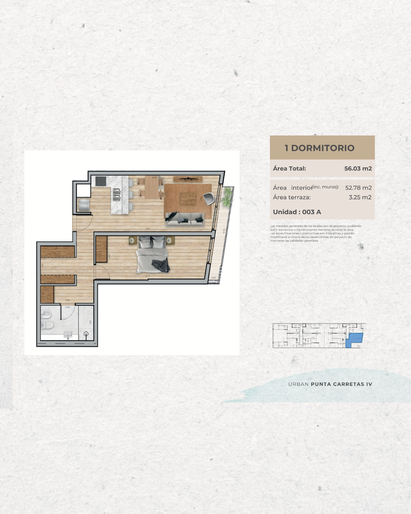 Urban Punta Carretas IV | Apartamentos 1 Dormitorio | Mayo 2027 – pohled 5