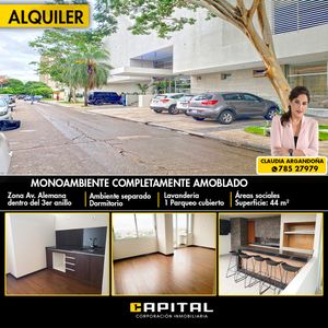 Alquilo Monoambiente Amoblado Av . Alemana