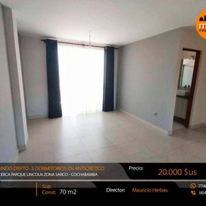 Departamento En Anticretico 2 Dormitorios Sarco Cerca Parque Lincoln