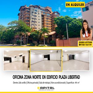 Oficina En Alquiler - Edificio Plaza Libertad – Z/norte Dentro 2do Anillo