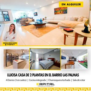 Casa En Alquiler De 4 Dormitorios En Barrio Las Palmas!!