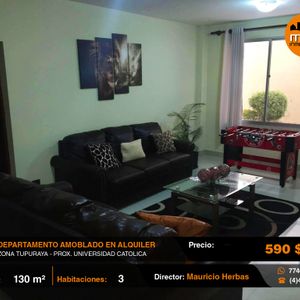 Lujoso Departamento Full Amoblado En Alquiler Contrato Anual