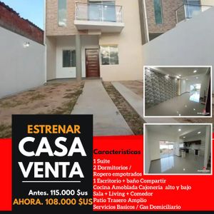  Hermosa Casa En Venta  A Estrenar Frente A área Verde