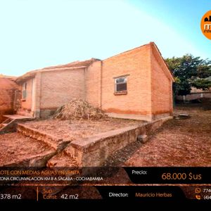 Casita Lote En Venta Tipo Medias Aguas Ubicado En Huayllani Km 8 A Sacaba 