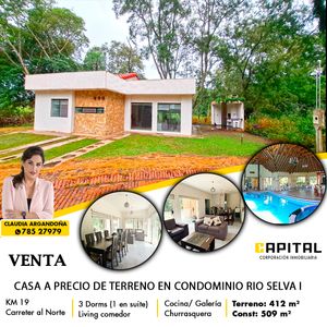 Vendo Casa A Precio De Terreno Rio Selva