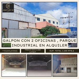 Amplio Galpon Con 2 Oficinas En Alquiler,z.parque Industrial