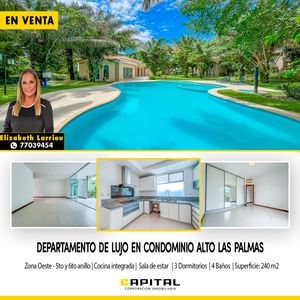 Departamento En Venta Zona Oeste Condominio Alto Las Palmas