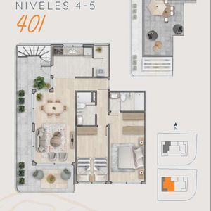 Venta Penthouse 2 Dormitorios Con Terraza, Azotea Exclusiva Y Cochera En Carrasco Norte