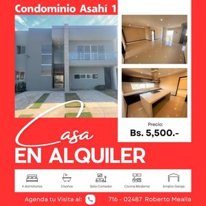 Alquiler Casa De 4 Dorm. Cond. Asahí I 