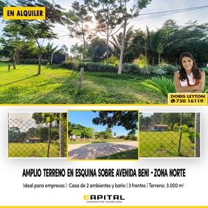 Sobre Avenida Beni – Amplio Terreno En Alquiler