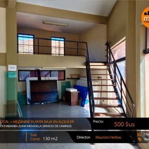 Local Planta Baja + Mezanine En Alquiler Zona Servicio De Caminos