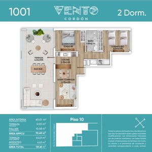 Venta Penthouse De 2 Dorm En Cordón Agosto 2026