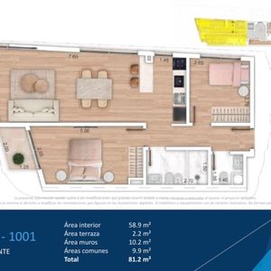 Venta 2 Dormitorios Terraza Pocitos Pozo