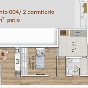 Venta Casa 2 Dorm, Patio, Parrillero, Jacinto Vera