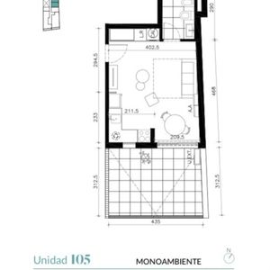 Venta Monoambiente Con Patio En Cordón