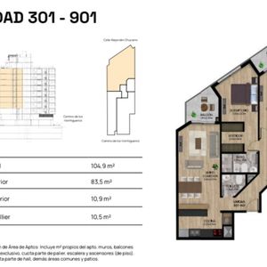 Venta Apartamento 2dorm 2b 1 Toilet Pocitos Pozo