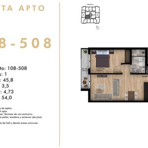Venta Apartamento 1dorm Balcón C/renta Tres Cruces