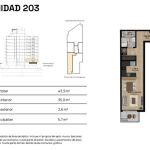 Venta Apartamento Monoambiente Balcón Pocitos Pozo
