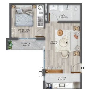 Venta 1 Dormitorio Cordon Con Terraza