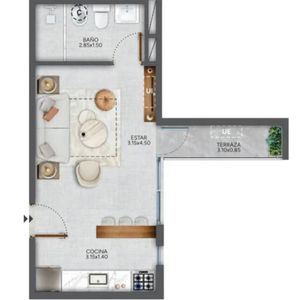Venta Monoambiente Cordon Con Terraza