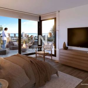 Espectacular Monoambiente En Venta Al Frente En Piso Alto. Barrio Sur,montevideo.