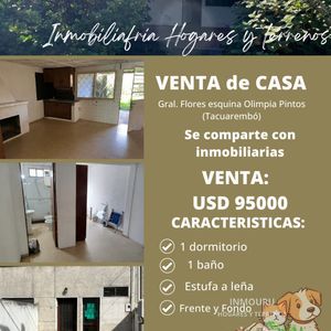Venta De Casa De Un Dormitorio En Tacuarembo