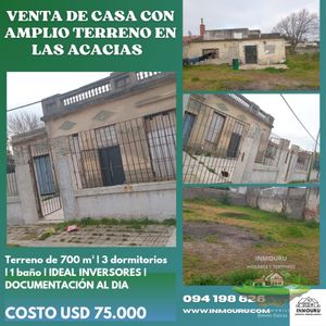 Venta De Casa Con Amplio Terreno En Piedras Blancas