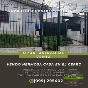 Vendo Hermosa Y Amplia  Casa En El Cerro