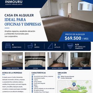Alquiler De Casa únicamente Para Oficinas Y Empresas - Centro