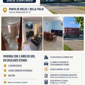 Traspaso Cooperativa En Punta De Rieles-bella Italia