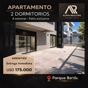 Apartamento 2 Dorm. En Venta En Parque Batlle Con Patio.