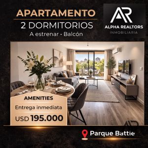 Apartamento En Venta En Parque Batlle. 2 Dorm. A Estrenar.